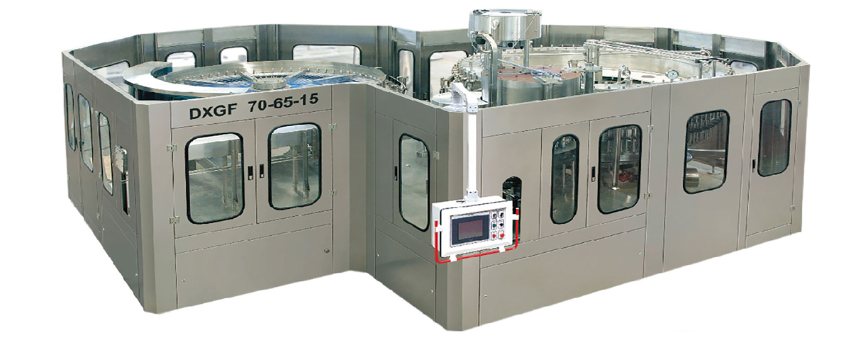 DXGF Series Combined Rinsing Balanced Pressure Filling and Capping 3-in-1 Machine